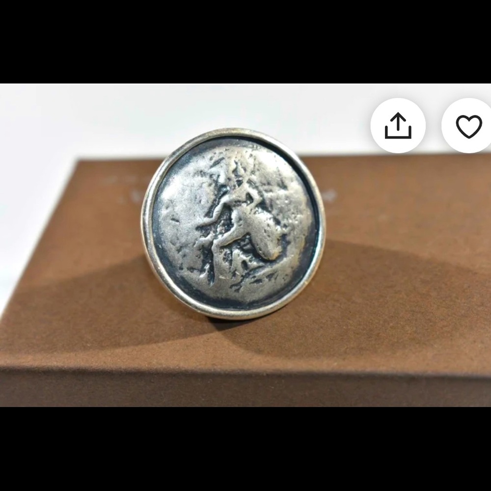 Silpada sterling silver coin ring, size 6 - vintage collectibles / retired item